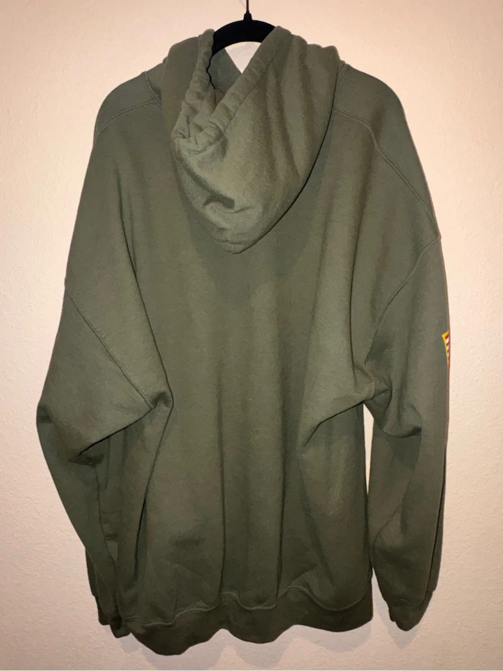 Grunt Style Patriot Hoodie - Military Green with Black Print (2XL)